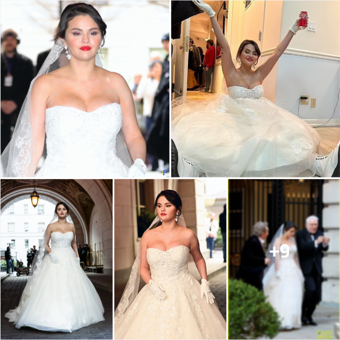 “Selena Gomez Stuns in a Bridal Gown for an Unexpected Occasion”